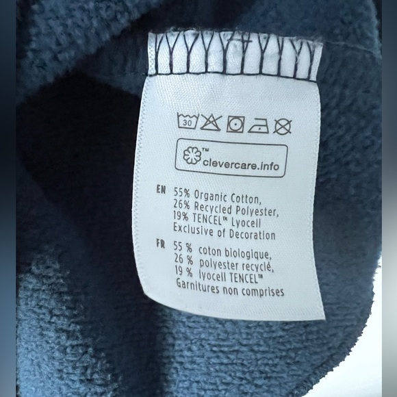 TENTREE Navy Treefleece Super Soft Hoodie, US M/L. - Picture 10 of 11